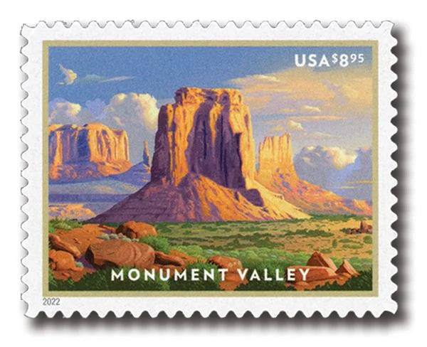 Priority Mail $8.95 Stamps 2022 Monument Valley-Scenic Landscape, Priority Mail Rate