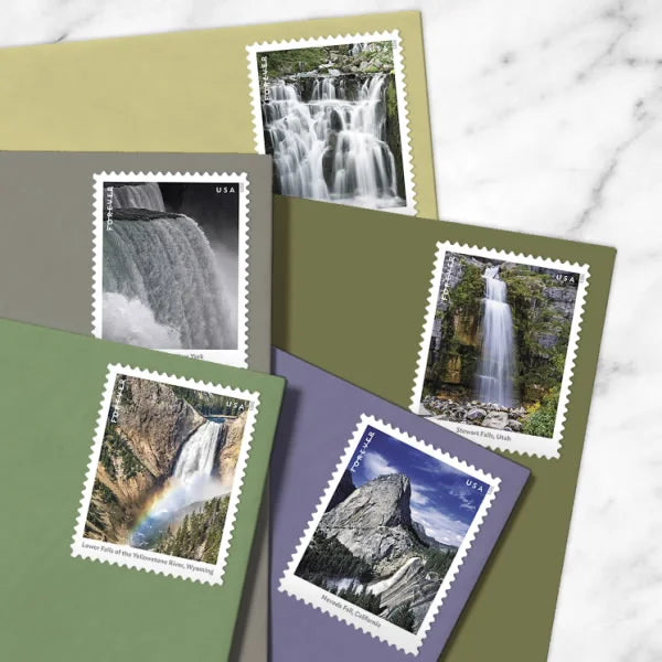 Forever Stamps 2019 Waterfalls-Scenic Nature Series, First-Class Postage
