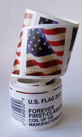 Flag Forever Stamps-10 Rolls Coil (Self-Adhesive)-1000 Stamps