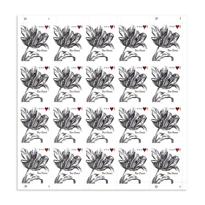Two-Ounce Stamps 2015 Tulip-Wedding Invitation, First-Class Postage
