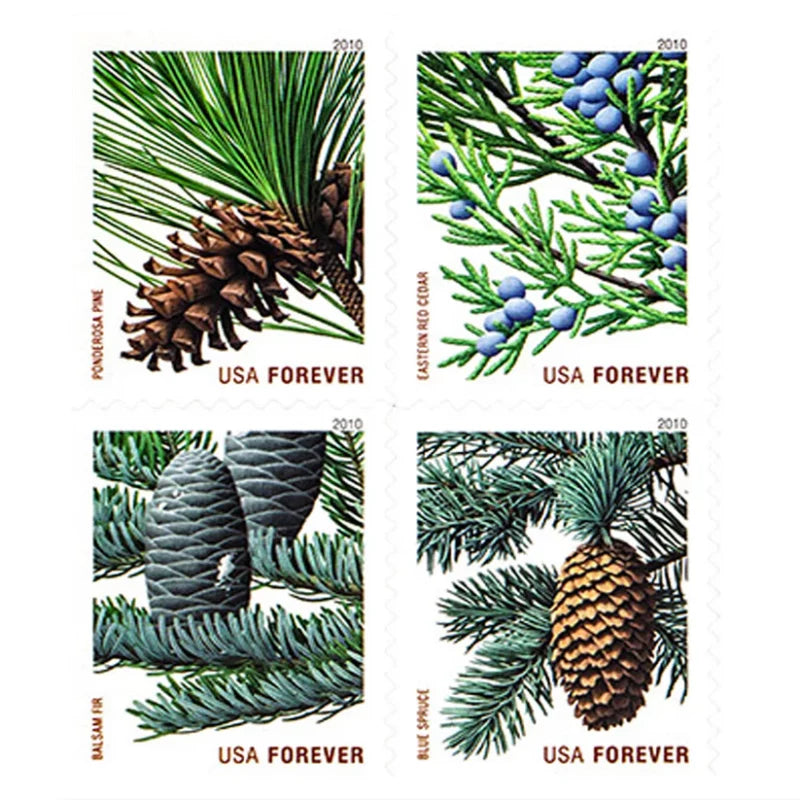 Forever Stamps 2010 Holiday Evergreens-Seasonal Celebration, First-Class Postage