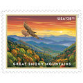 2023 $28.75 Great Smoky Mountains Scenic Landscape, Priority Mail Express Rate