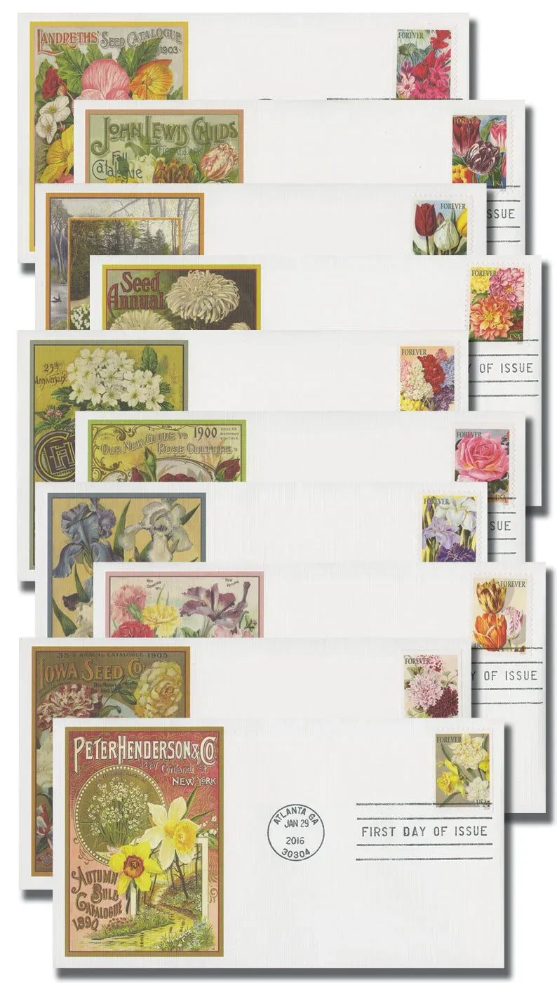 Forever Stamps 2016 Botanical Art-Flower Illustration Collection, First-Class Postage