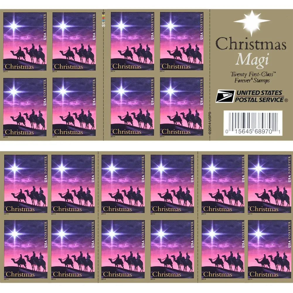 Forever Stamps 2014 Christmas Magi-Holiday Celebration, First-Class Postage