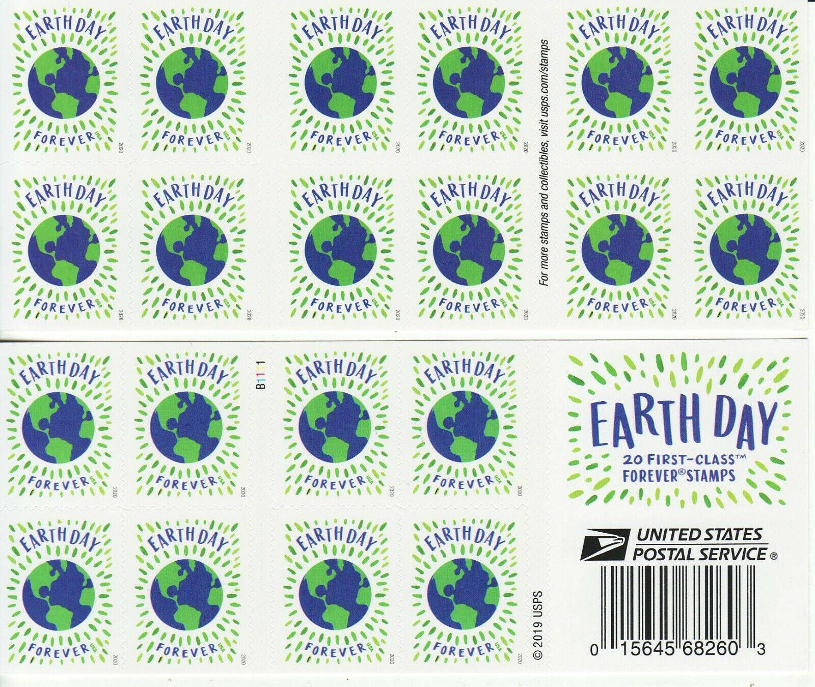 Forever Stamps 2020 Earth Day-Awareness, First-Class Postage