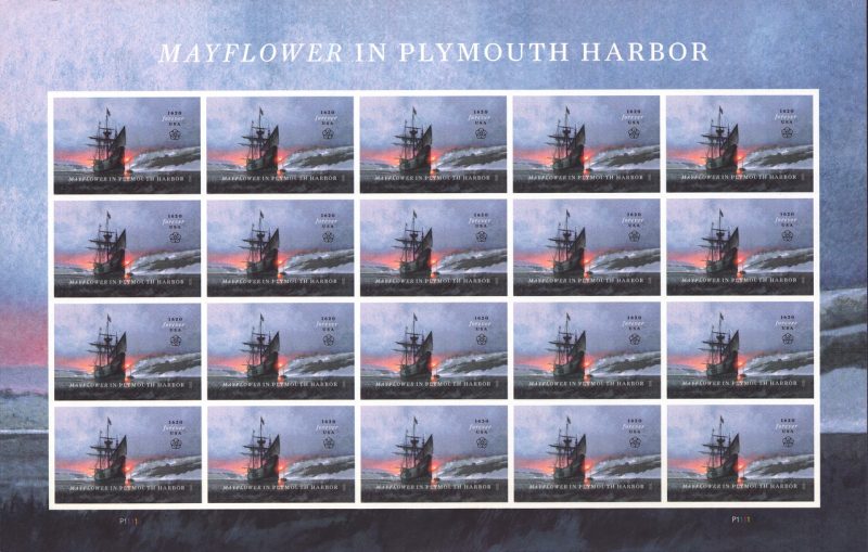 Forever Stamps 2020 Mayflower in Plymouth Harbor-Commemorative Issue, First-Class Postage