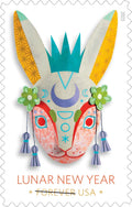 Forever Stamps 2023 Lunar New Year-Year of the Rabbit, Holiday Celebration, First-Class Postage