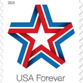 Forever Stamps 2019 Star Ribbon-Patriotic Symbol, First-Class Postage