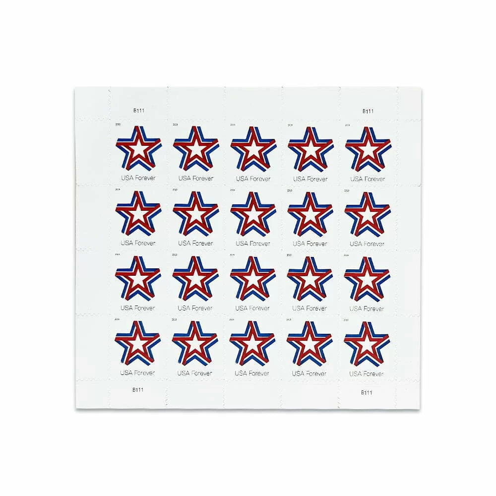 Forever Stamps 2019 Star Ribbon-Patriotic Symbol, First-Class Postage