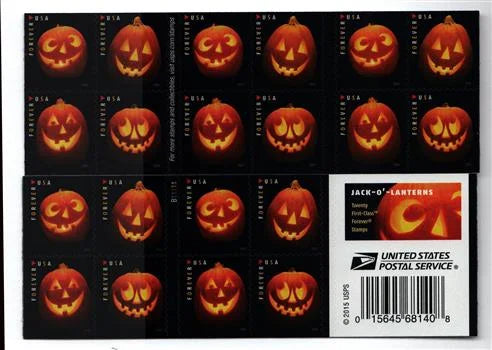 Forever Stamps 2016 Jack-O¡¯-Lanterns-Halloween Holiday, First-Class Postage