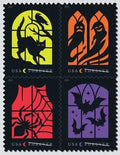 Forever Stamps 2019 Spooky Silhouettes-Halloween Holiday, First-Class Postage
