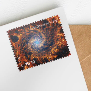 $10.10 Stamps 2025 Spiral Galaxy NGC 628-Astronomy Collection, Priority Mail Express Rate