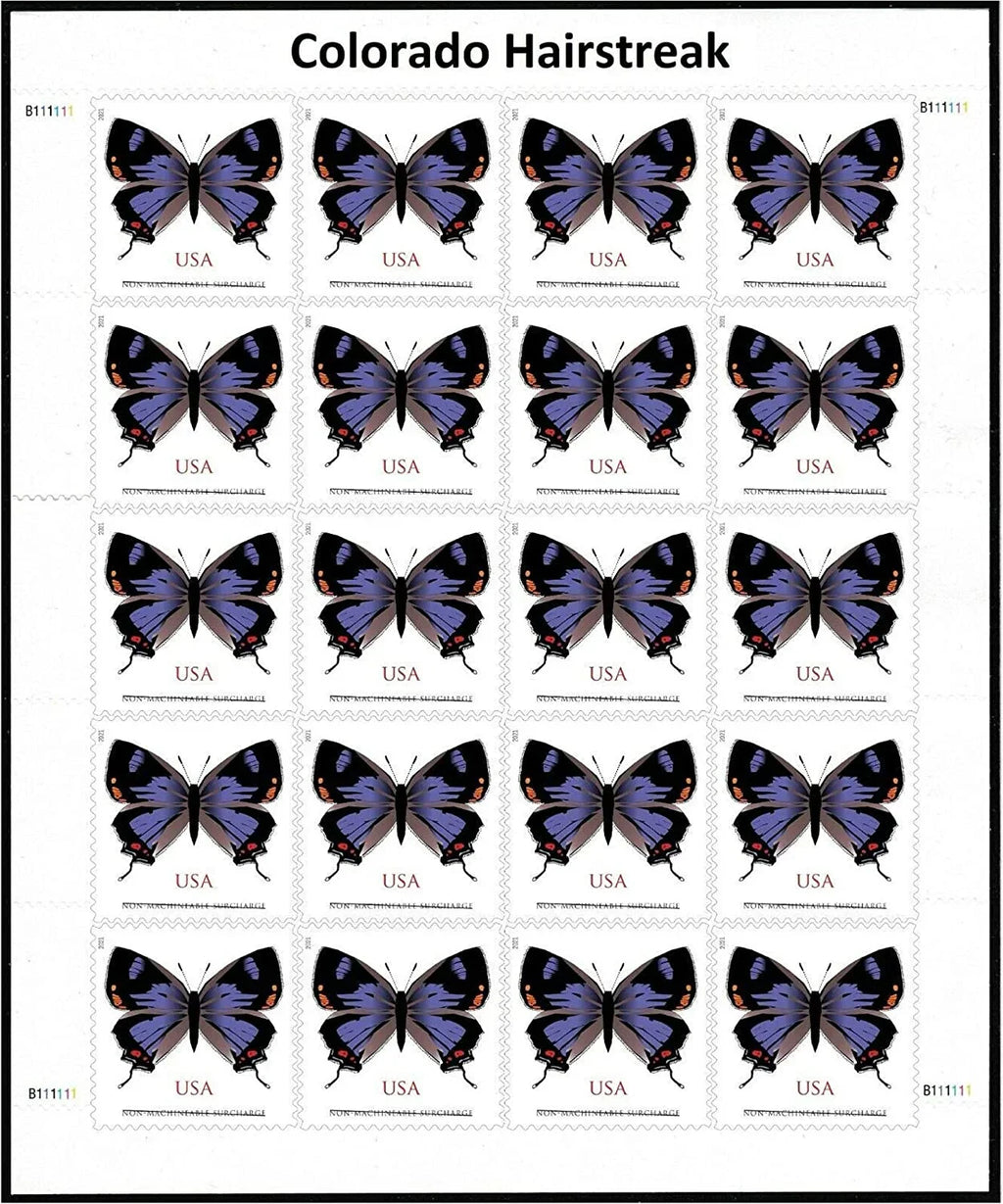 $1.12 Stamps 2021 Colorado Hairstreak Butterfly-Non-Machinable Surcharge, First-Class Rate