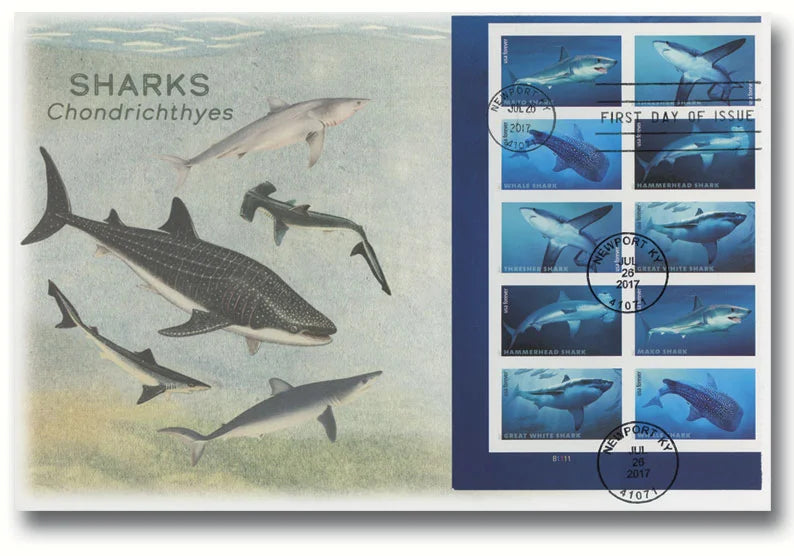 Forever Stamps 2017 Sharks-Marine Wildlife Series, First-Class Postage