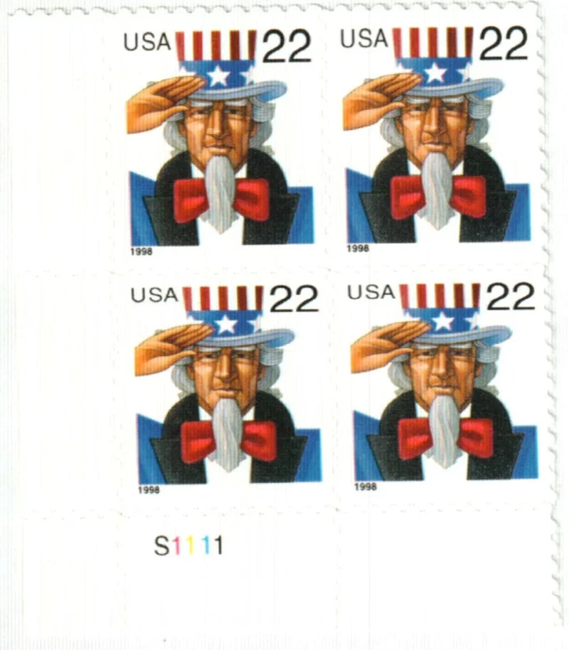 22¡é Stamps 1998 Uncle Sam-Patriotic Symbol, First-Class Postage