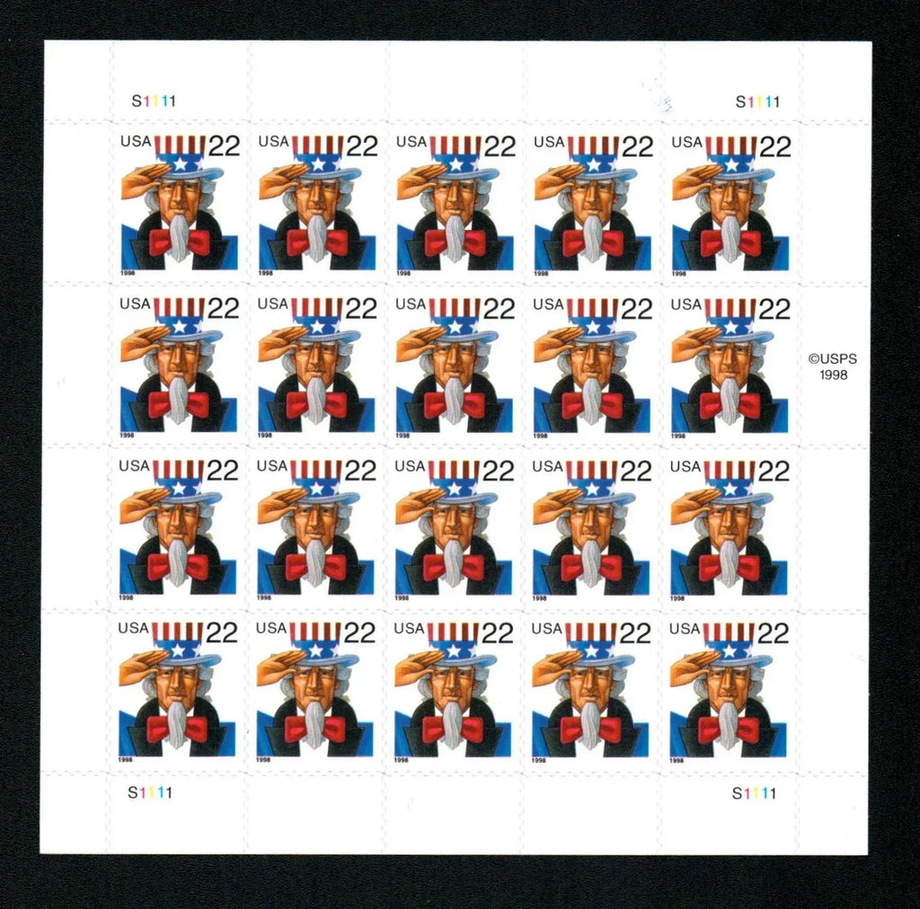 22¡é Stamps 1998 Uncle Sam-Patriotic Symbol, First-Class Postage