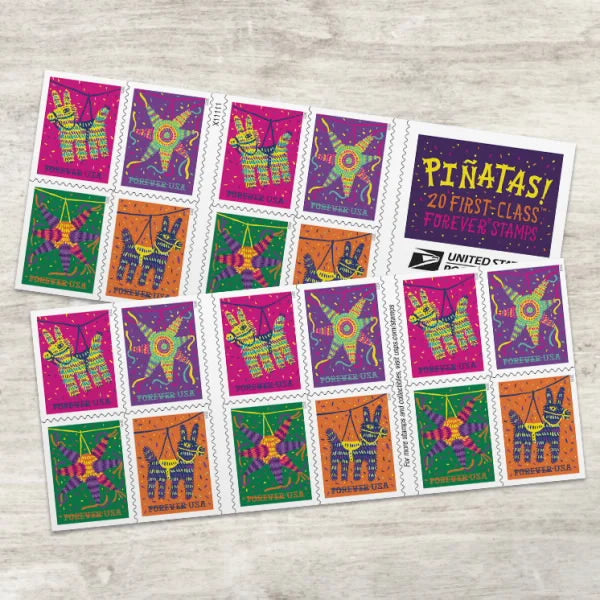 Forever Stamps 2023 Pi?atas-Festive Celebration, First-Class Postage