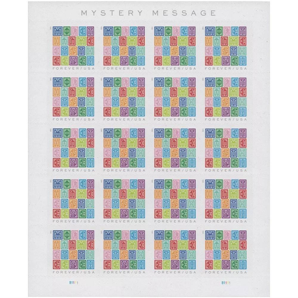 Forever Stamps 2021 Mystery Message-Fun Greeting Design, First-Class Postage