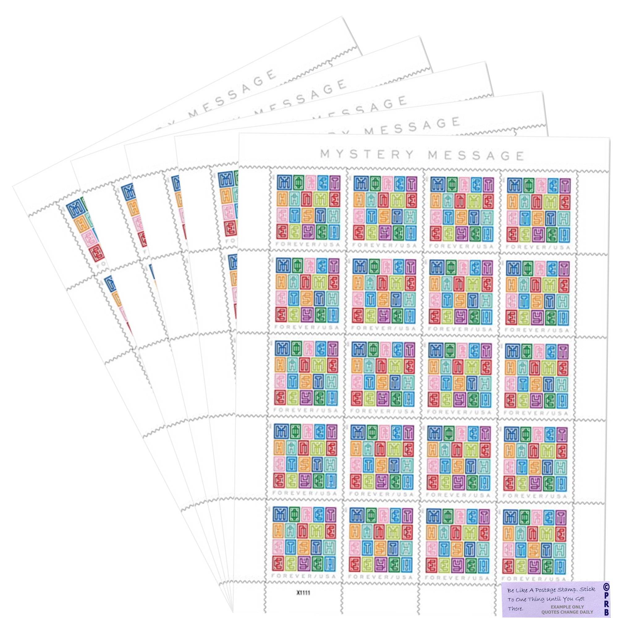 Forever Stamps 2021 Mystery Message-Fun Greeting Design, First-Class Postage