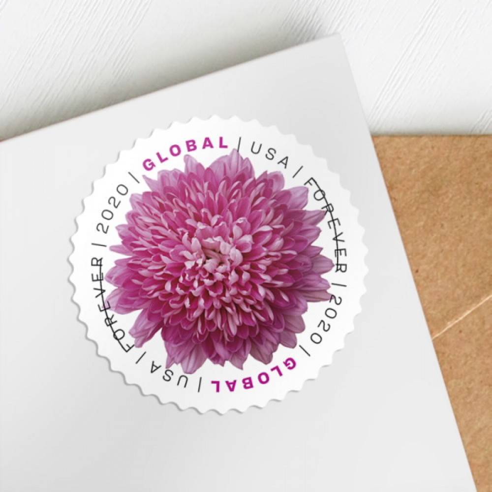 Global Forever Stamps 2020 Chrysanthemum-Floral Collection, International Rate