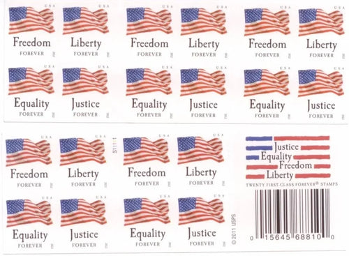 Forever Stamps 2012 Four Flags-Patriotic Symbol, First-Class Postage