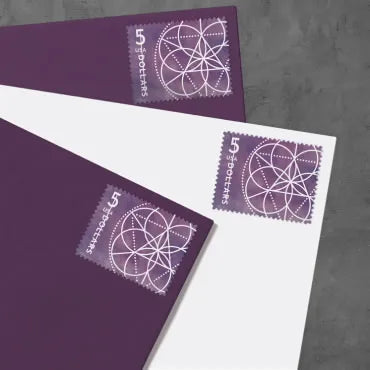 First Class Stamps 2022 Floral Geometry-Art Collection, $5 Postage