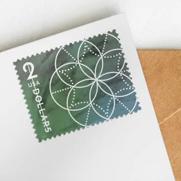 First Class Stamps 2022 Floral Geometry-Art Collection, $2 Postage