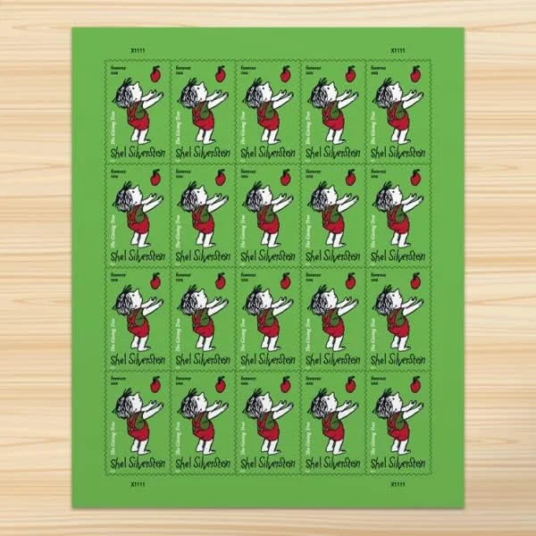 Forever Stamps 2022 Shel Silverstein-The Giving Tree Literary Tribute, First-Class Postage