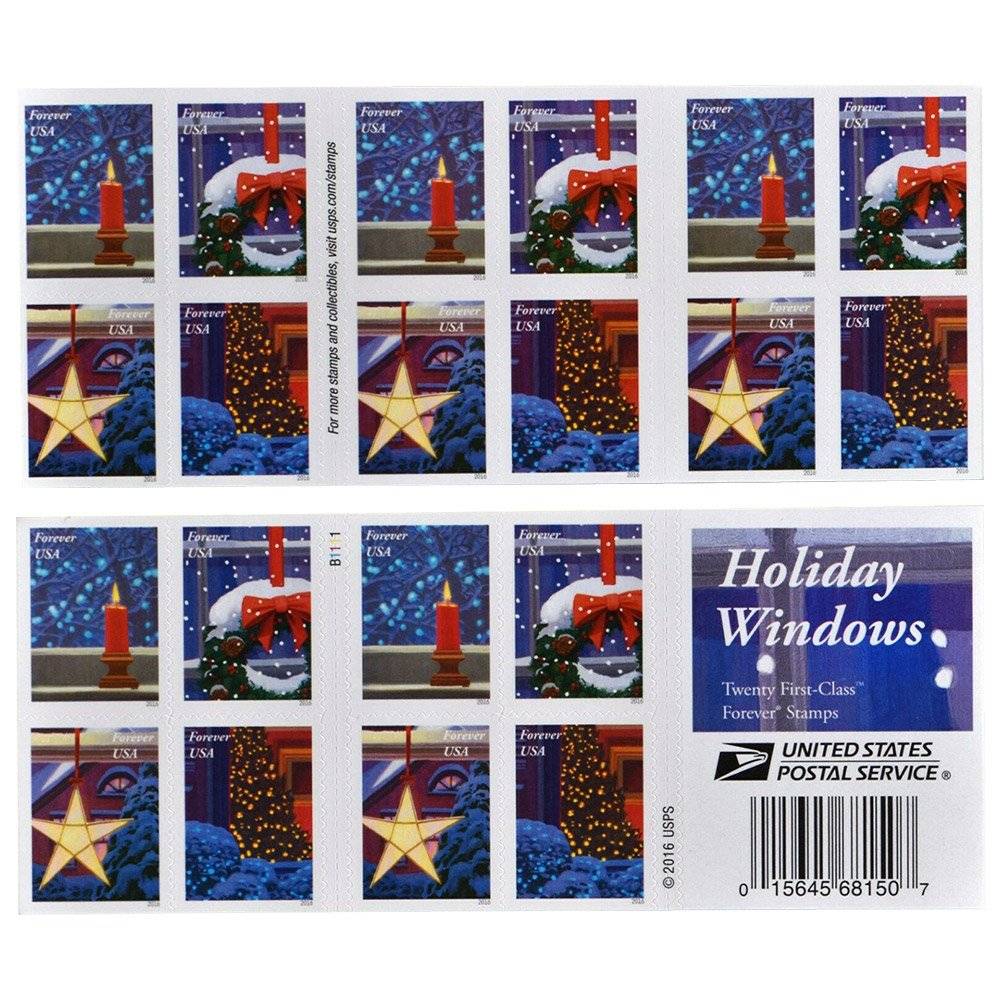 Forever Stamps 2016 Holiday Windows-Festive Season, First-Class Postage