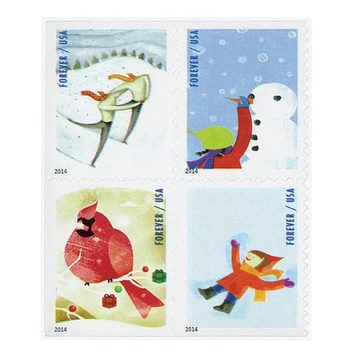 Forever Stamps 2014 Winter Fun-Holiday Celebration, First-Class Postage