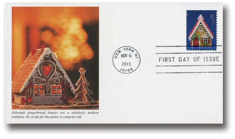 Forever Stamps 2013 Gingerbread Houses-Holiday Celebration, First-Class Postage