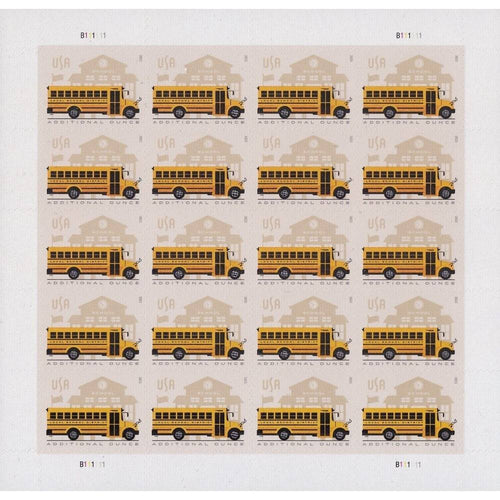 Additional Ounce Stamps 2023 School Bus, First-Class Rate