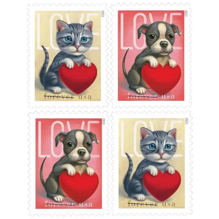 Forever Stamps 2023 Love Series-Romantic Collection, First-Class Postage