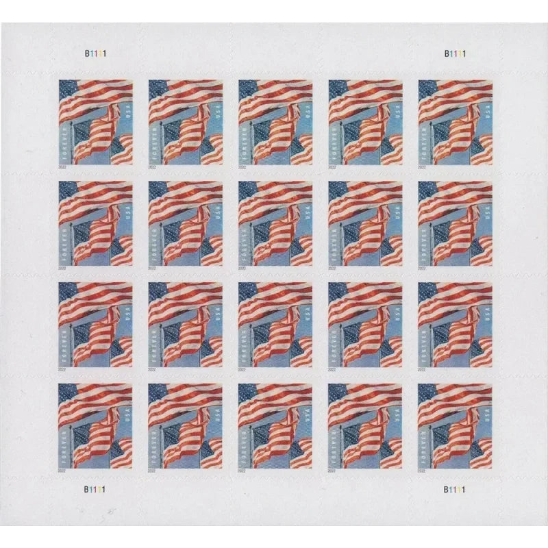 Forever Stamps 2022 U.S. Flag-Patriotic Symbol, First-Class Postage