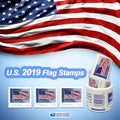 Forever Stamps 2019 U.S. Flag-Patriotic Symbol, First-Class Postage