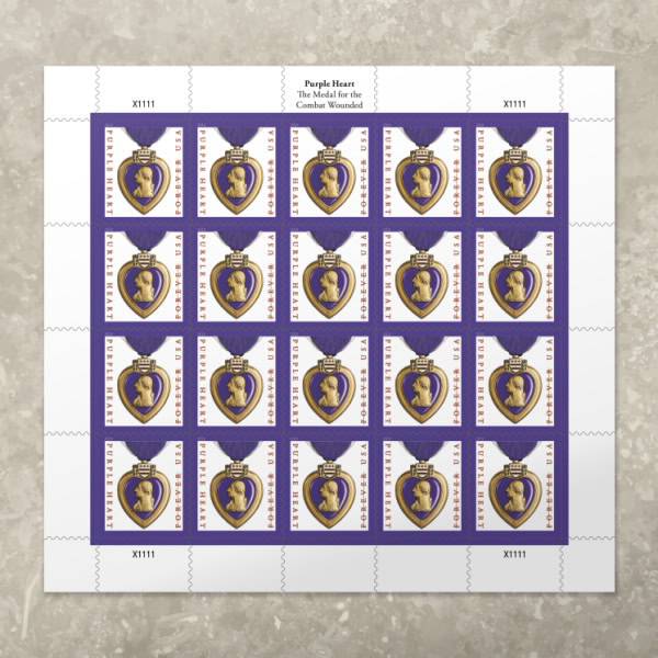 Forever Stamps 2019 Purple Heart Medal-Military Tribute, First-Class Postage