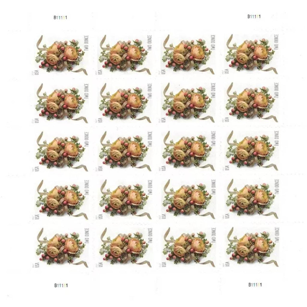 Two-Ounce Stamps 2017 Celebration Corsage-Wedding Mail, First-Class Rate