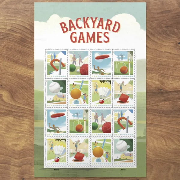Forever Stamps 2021 Backyard Games-Recreational Activities Series, First-Class Postage