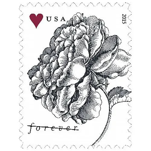 Forever Stamps 2015 Vintage Rose-Wedding Invitation & Love Celebration, First-Class Postage