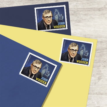 Forever Stamps 2024 John Wooden-Basketball Coach, Commemorative Issue, First-Class Postage