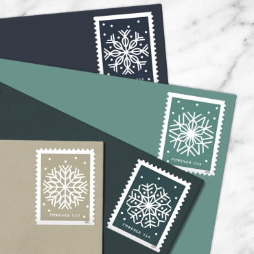 Forever Stamps 2024 Holiday Snowflake-Winter Celebration, First-Class Postage
