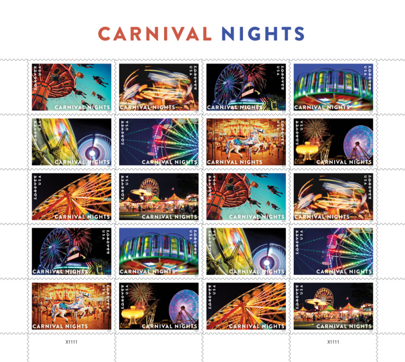 Forever Stamps 2024 Carnival Nights-First-Class Postage