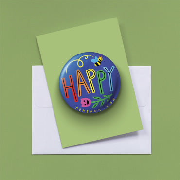 Forever Stamps 2024 Pinback Buttons-Art Collection, First-Class Postage