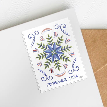 Forever Stamps 2024 Christmas Ornaments & Holiday Florals-Holiday Celebration, First-Class Postage