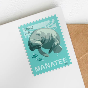 Forever Stamps 2024 Save Manatees-Nature Series, First-Class Postage