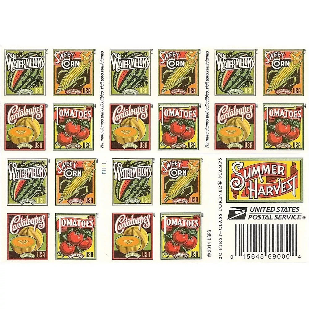 Forever Stamps 2015 Summer Harvest-Seasonal Celebration, First-Class Postage