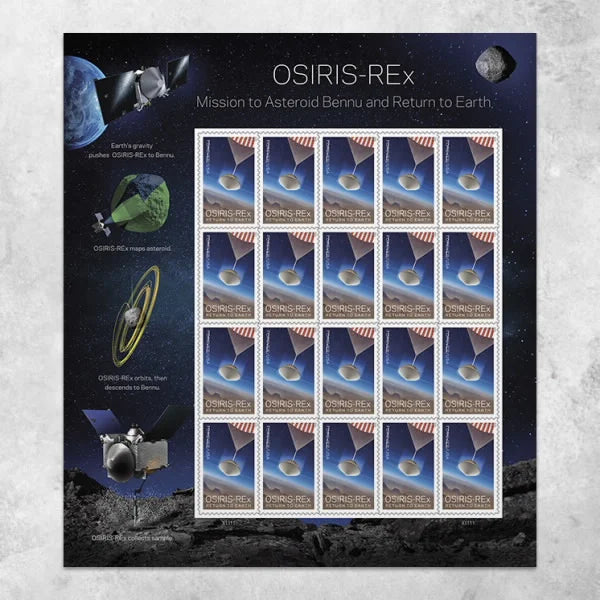Forever Stamps 2023 OSIRIS-REx Return to Earth-Space Exploration, First-Class Postage