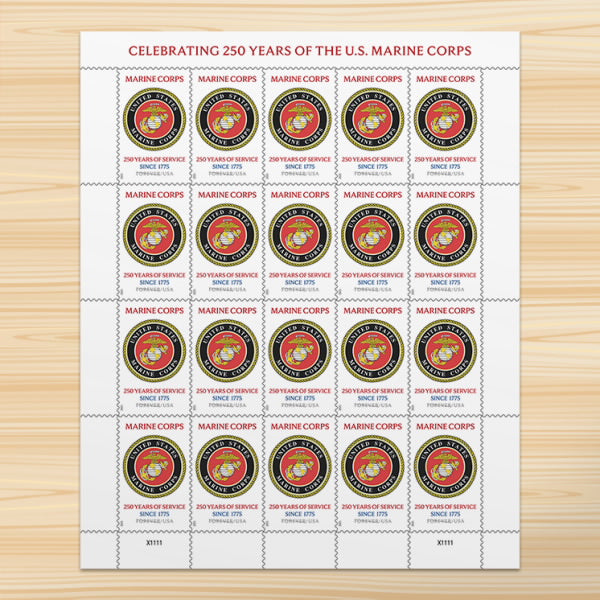 Forever Stamps 2025 Marine Corps-250 Years of Service, Honor & Service, First-Class Postage