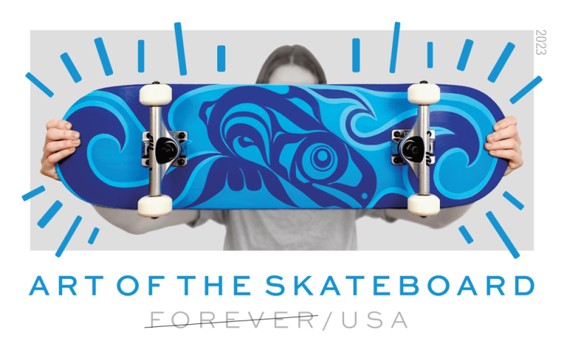 Forever Stamps 2023 Art of the Skateboard-Contemporary Art Collection, First-Class Postage