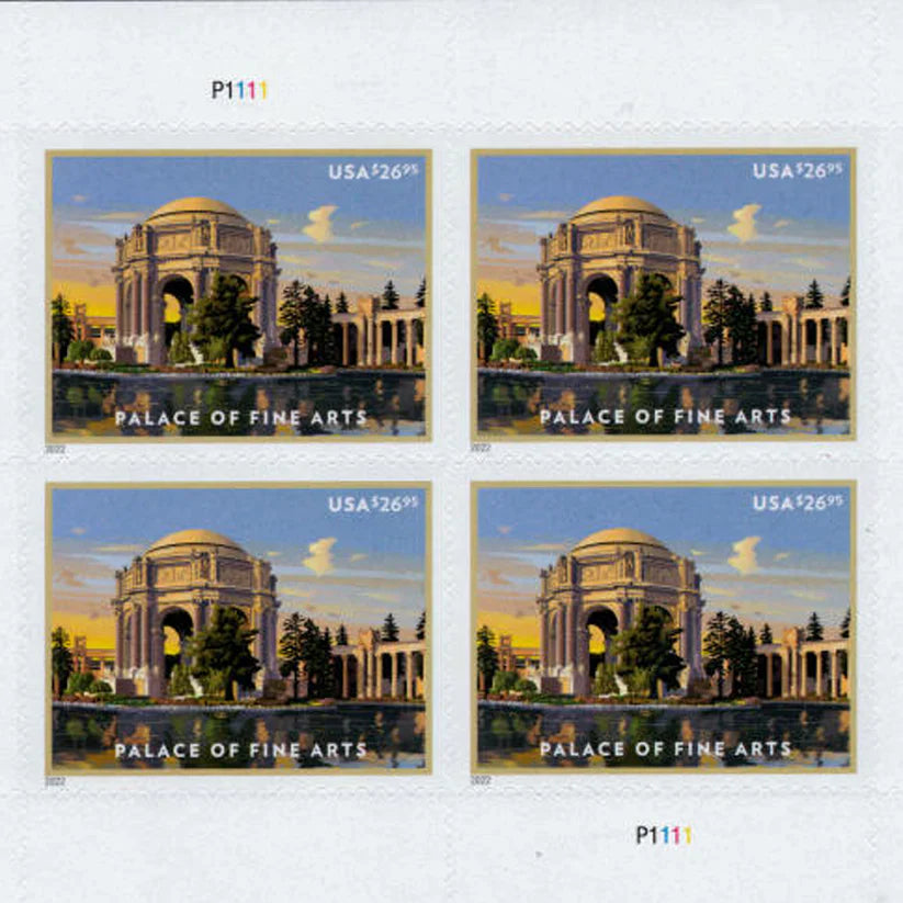 Priority Mail Express Stamps 2022 Palace of Fine Arts-Cultural Heritage, $26.95 Postage